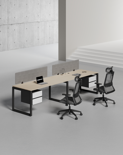 Ace Series Cluster of 2 Single Line Workstation