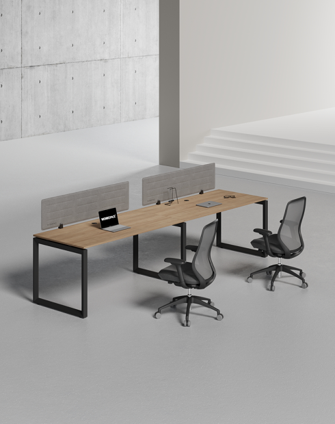 Ace Series Cluster of 2 Single Line Workstation