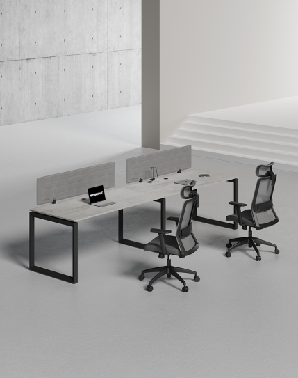 Ace Series Cluster of 2 Single Line Workstation