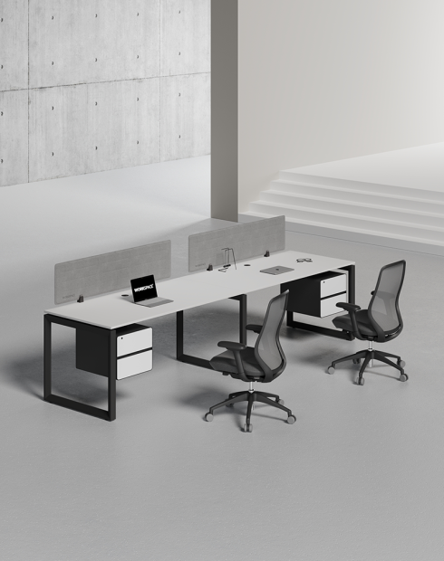 Ace Series Cluster of 2 Single Line Workstation