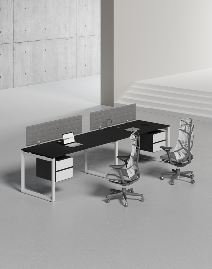 Ace Series Cluster of 2 Single Line Workstation