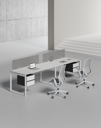 Ace Series Cluster of 2 Single Line Workstation