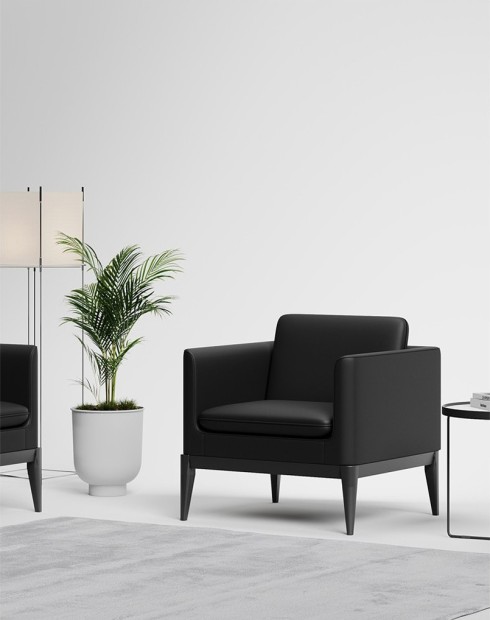 Brooklyn Minimalist Single Seater Modern Office Sofa