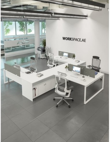 Ace Series Y-Shape Cluster of 4x Workstation Desk
