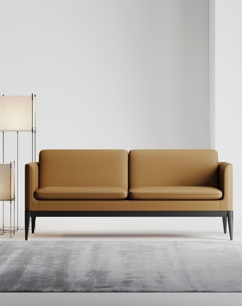 Brooklyn Minimalist Two Seater Modern Office Sofa