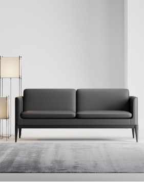 Brooklyn Minimalist Two Seater Modern Office Sofa 2