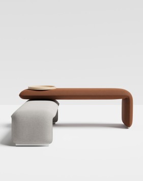 Terra Bench Sofa with Round Table 2