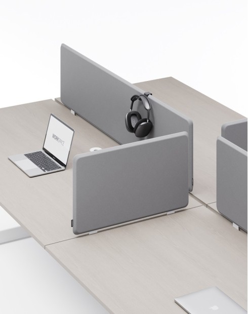 Fabric Wrapped Side Acoustic Panel - Gray