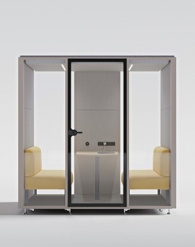 EchoBox Four Seater Steel Frame Acoustic Pod 2