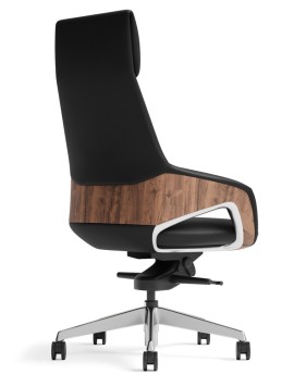 Opus Black Genuine Aniline Leather High Back Executive Chair 2