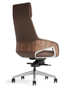 Opus Brown Genuine Aniline Leather High Back Executive Chair 2