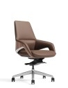 Opus Brown Genuine Aniline Leather Low Back Executive Chair