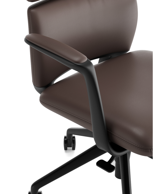 Maya Genuine Leather Low Back Executive Chair
