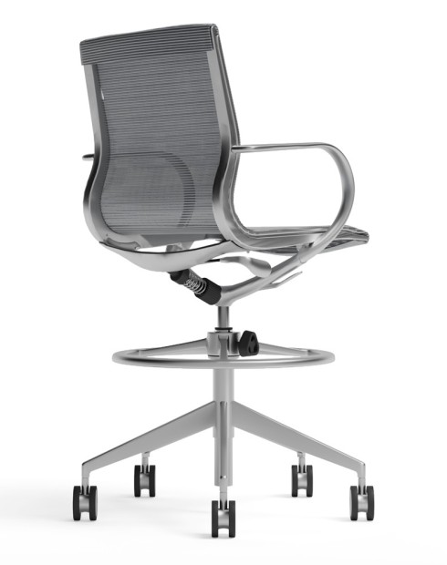 Sterling Mesh Drafting Counter Chair