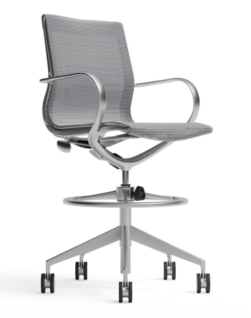 Sterling Mesh Drafting Counter Chair
