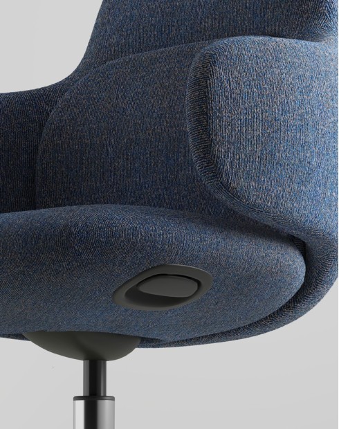 Liwa Blue Swivel Chair