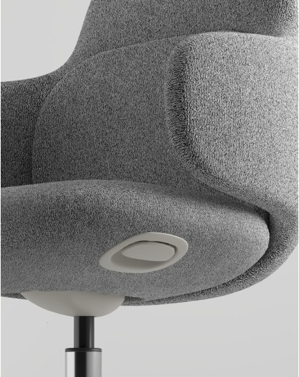 Liwa Grey Swivel Chair
