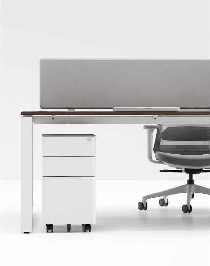 Slim 3-Drawer Filing and Stationary Mobile Pedestal Compact