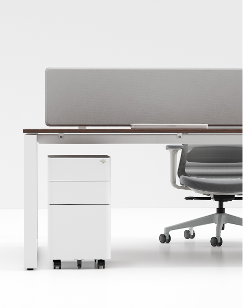 Slim 3-Drawer Filing and Stationary Mobile Pedestal Compact