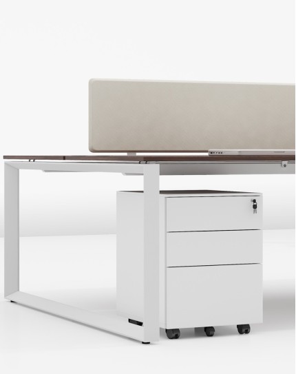 Steel 3-Drawer Filing and Stationary Mobile Pedestal