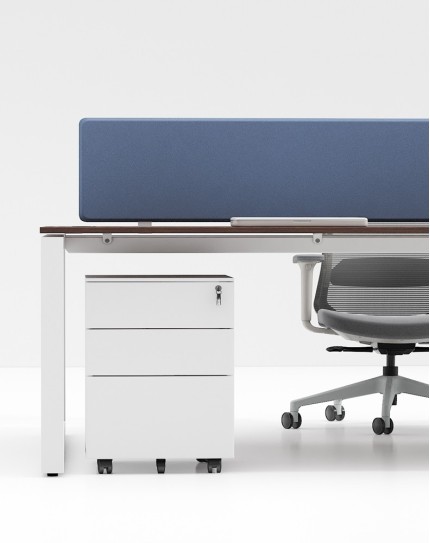 Steel 3-Drawer Filing and Stationary Mobile Pedestal