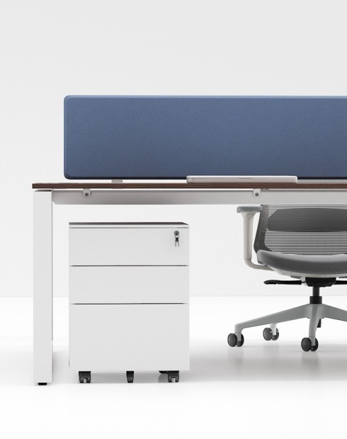 Steel 3-Drawer Filing and Stationary Mobile Pedestal