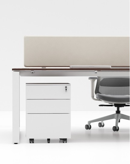 Steel 3-Drawer Filing and Stationary Mobile Pedestal