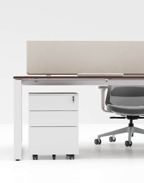 Steel 3-Drawer Filing and Stationary Mobile Pedestal