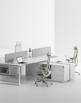 ACE Pro Series Cluster of 4x Workstation with Side Cabinet 2