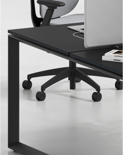 Ace Series Cluster of 6x Face to Face Workstation Desk Black Black
