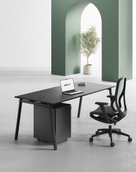 AVA Series Rectangular Executive Desk White B 2