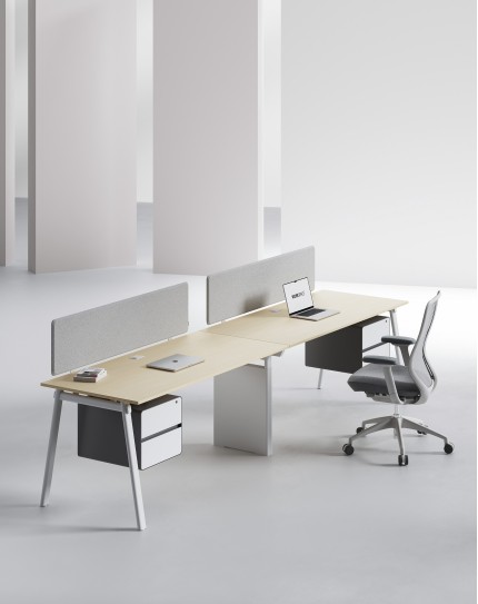 AVA Series Cluster of 2 Single Line Workstation Artisan W