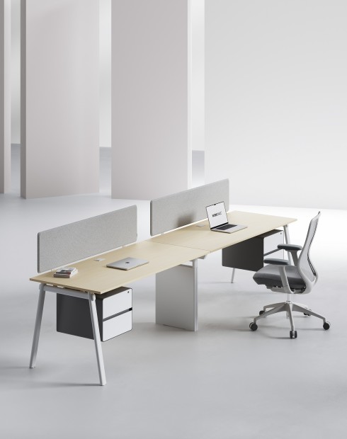 AVA Series Cluster of 2 Single Line Workstation Artisan W