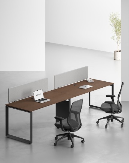 Ace Series Cluster of 2 Single Line Workstation Alpine B