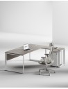Ace Series L-Shape Executive Desk Ash Grey W