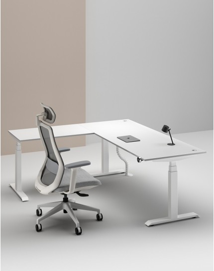Max Series Triple Motor L-Shape Height Adjustable Desk