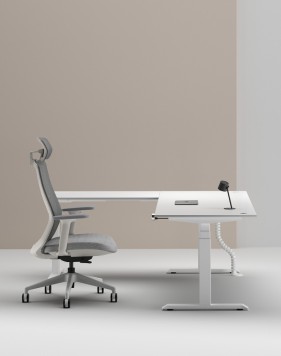 Max Series Triple Motor L-Shape Height Adjustable Desk