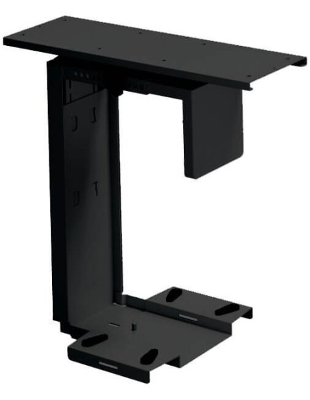 Adjustable Under-Desk CPU Holder with 360 Degree Swivel
