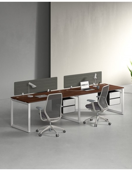 Ace Series Cluster of 2 Single Line Workstation