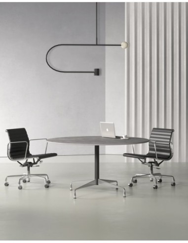 Stellar Chrome Designer Round Meeting Table