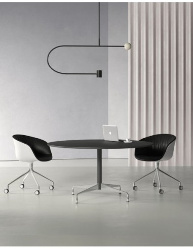 Stellar Chrome Designer Round Meeting Table