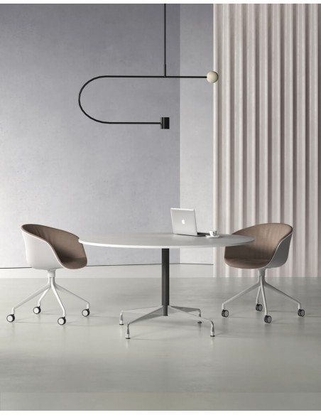 Stellar Chrome Designer Round Meeting Table