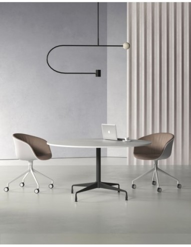 Stellar Chrome Designer Round Meeting Table