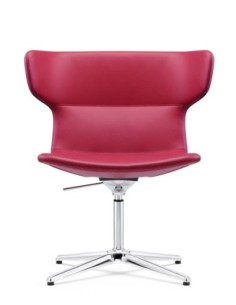 Rossa Leather Rose Red Chair 2