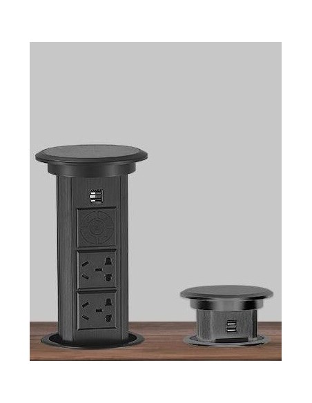 Smart All-in-one Automatic Touch Pop-up Power Outlet with Wireless Mobile Charger