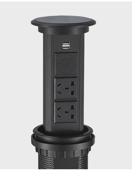 Smart All-in-one Automatic Touch Pop-up Power Outlet with Wireless Mobile Charger