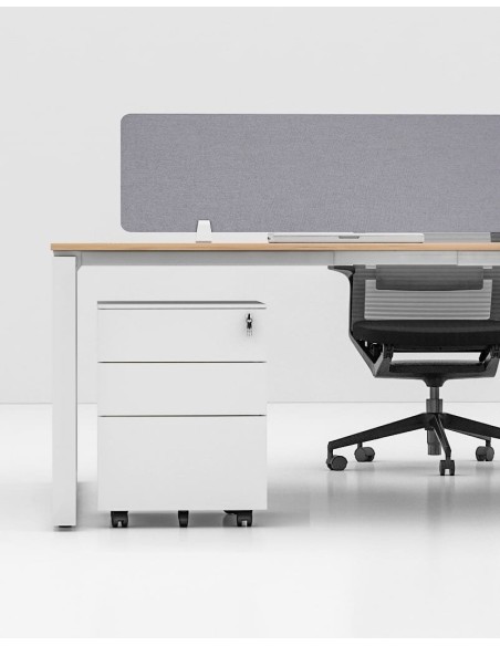 Steel 3-Drawer Filing and Stationary Mobile Pedestal