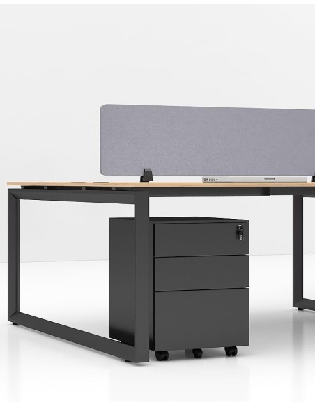 Steel 3-Drawer Filing and Stationary Mobile Pedestal