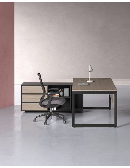 Ace Pro Series with Side Cabinet L-Shape Executive Desk