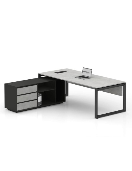 Ace Pro Series with Side Cabinet L-Shape Executive Desk